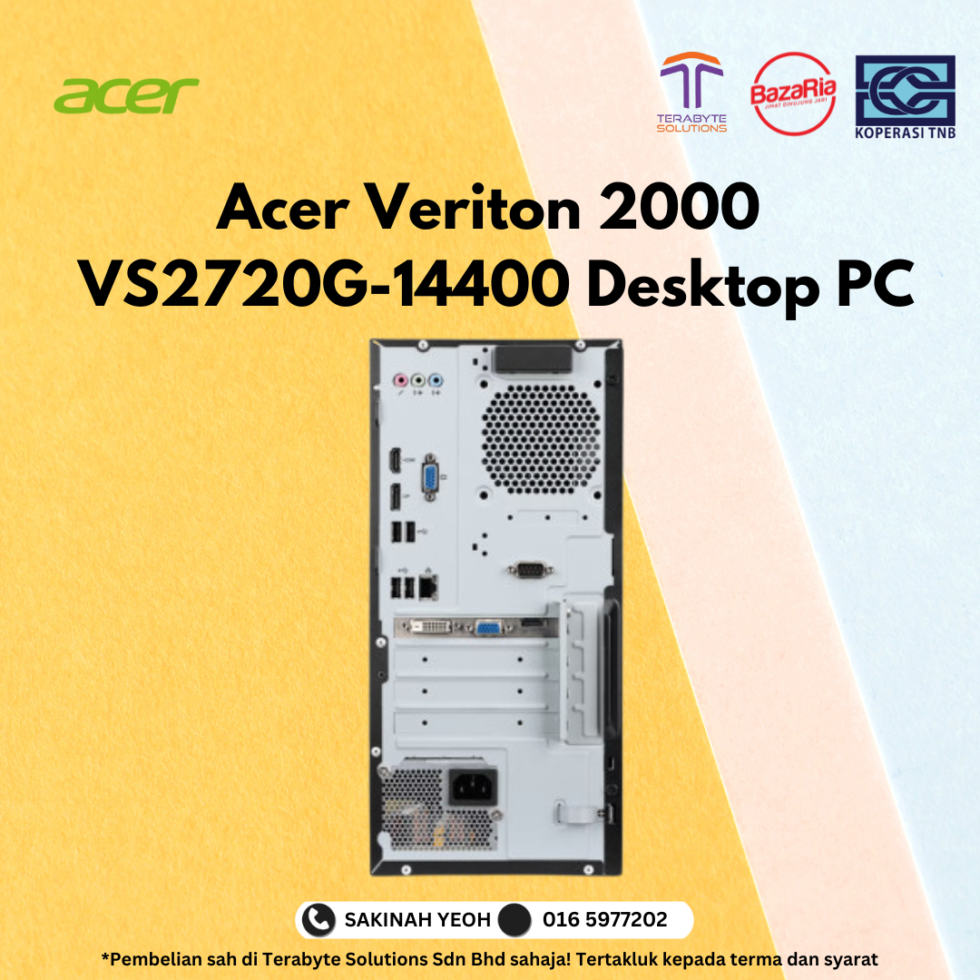 [TB] Acer Veriton 2000 VS2720G-14400 Desktop PC ( i5-14400, 8GB, 512GB SSD, Intel, DOS ) - Image 2