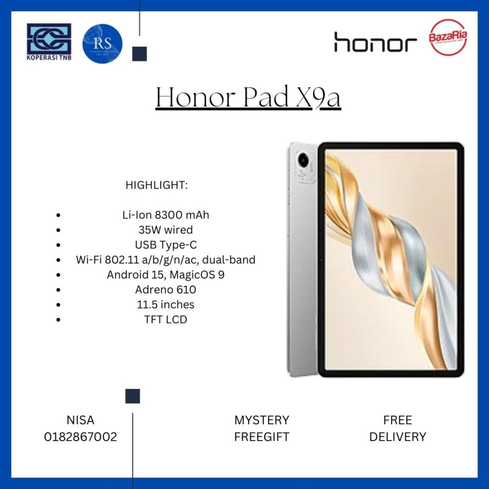 [RS] Honor Pad X9a WiFi (8+128gb) | Honor Pad X9a LTE (8+256gb)