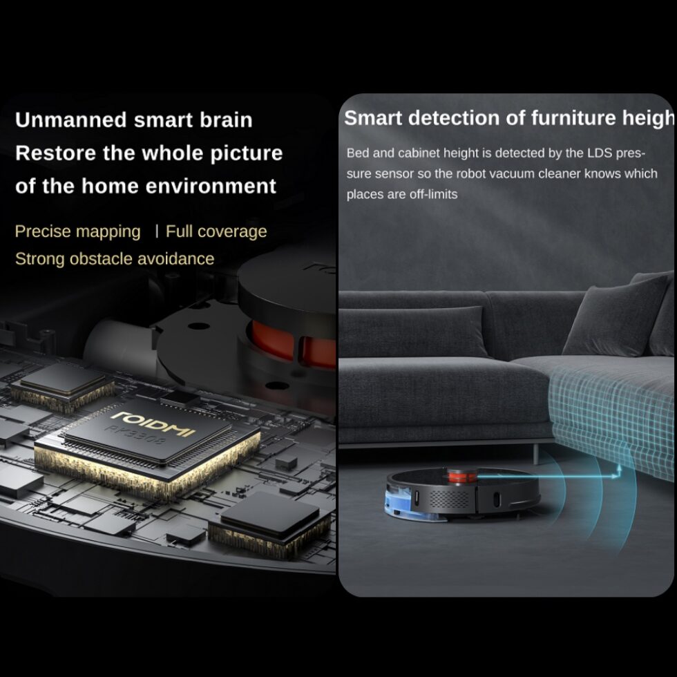 Authorized Roidmi Robot Vacuum and Mop Cleaner Eve Plus with Clean Base Smart Dust Collection Station - Image 8