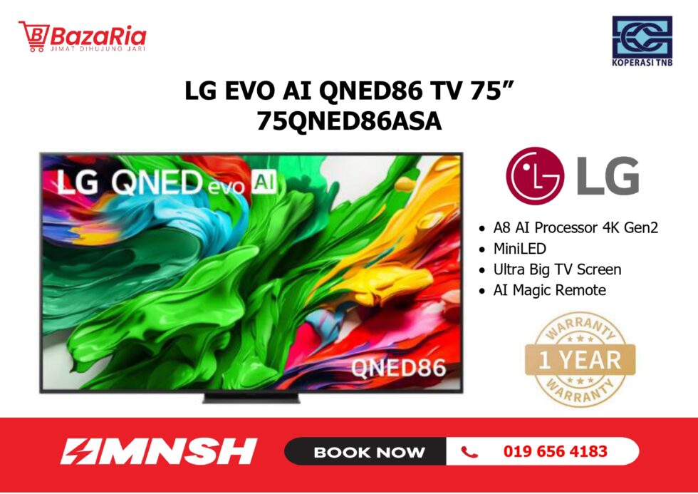 [MNSH] 75" LG EVO AI QNED86 TV #75QNED86ASA