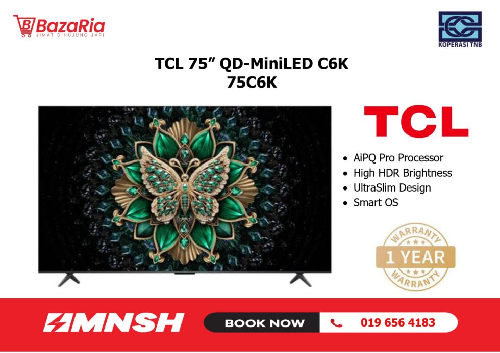 [MNSH] 75" TCL TV C6K QD-MINILED #75C6K