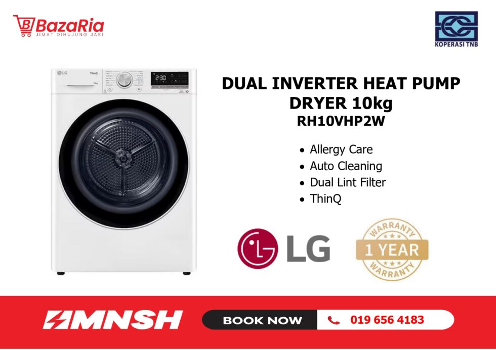 [MNSH] LG 10KG DUAL INVERTER HEAT PUMP DRYER #RH10VHP2W