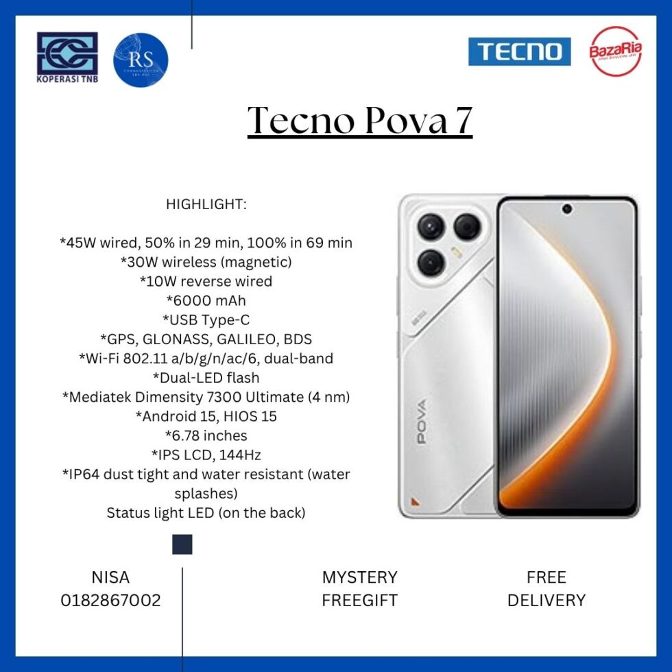 [RS] Tecno Pova 7 5G (8+256gb)
