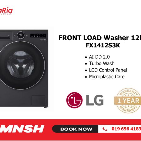 [MNSH] LG 12KG FRONT LOAD WASHER #FX1412S3K