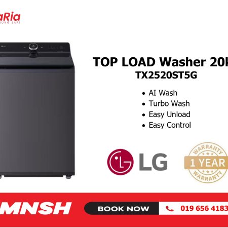 [MNSH] LG 20KG TOP LOAD WASHER #TX2520ST5G